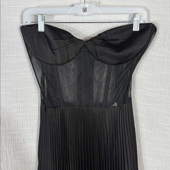 FREE PEOPLE DELFI Claudia Strapless Black Party Maxi Dress Size L NWT - Picture 6 of 13